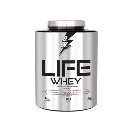 DIVINE NUTRITION Life Whey Protein Powder with 30g Protein per Serving & Digest Enzymes for Muscle Recovery with Immune Support 50 Servings Supplement 2Kg Chocolate by Sahil Khan
